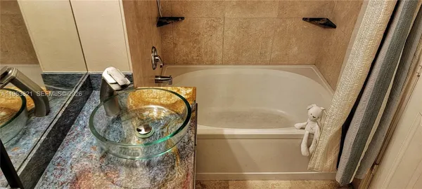 a bathroom with a bath tub and a shower