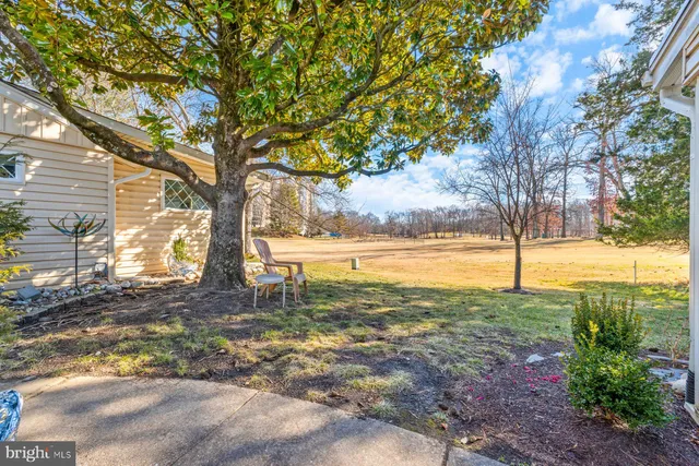 a view of a yard with an outdoor space