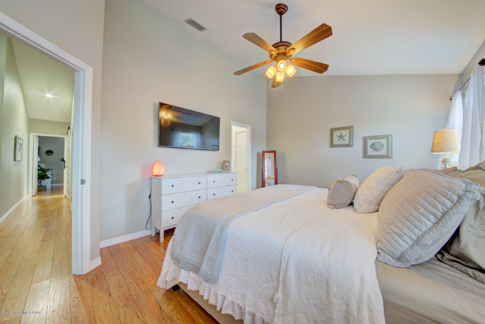 6300 Janina Road Cocoa, FL 32927 - Photo 40 of 74 master bedroom with vaulted ceiling