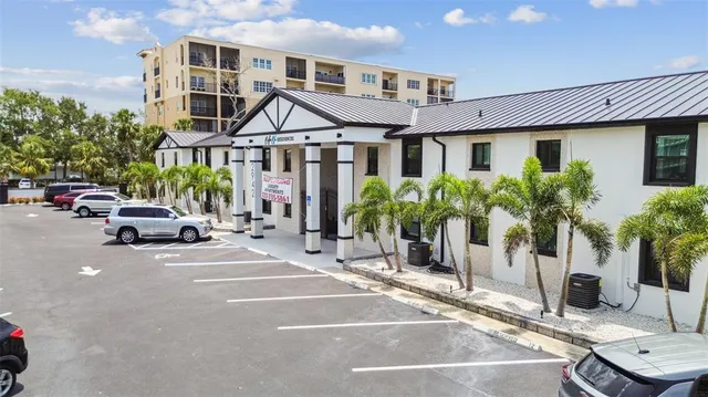 an aerial view of a city