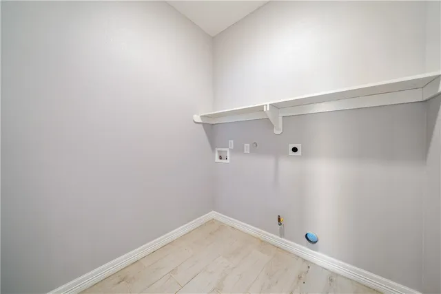 a view of small space with racks on the wall