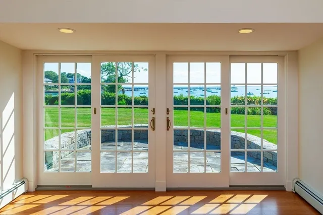 a view of a living room and window