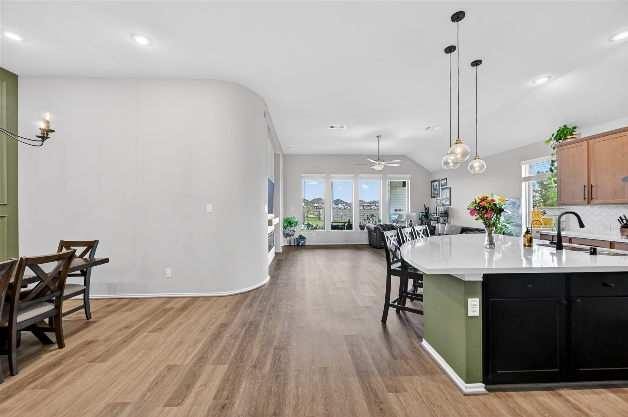 4731 Cedar Butte Lane Manvel, TX 77578 - Photo 8 of 42 a view of a kitchen and dining room