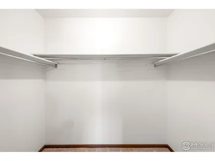 a view of small space with racks on the wall