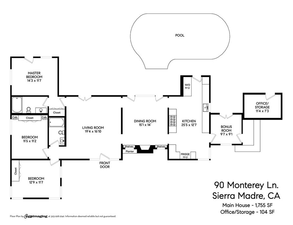 90 Monterey Lane Sierra Madre, CA 91024 - Photo 36 of 36 Floor Plan