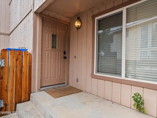 a view of a front door of a house