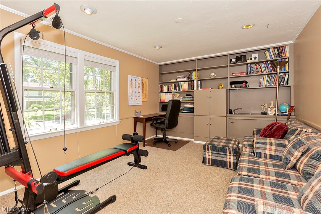 22025 Rye Road Beachwood, OH 44122 - Photo 14 of 34 First floor office/den with built ins.
