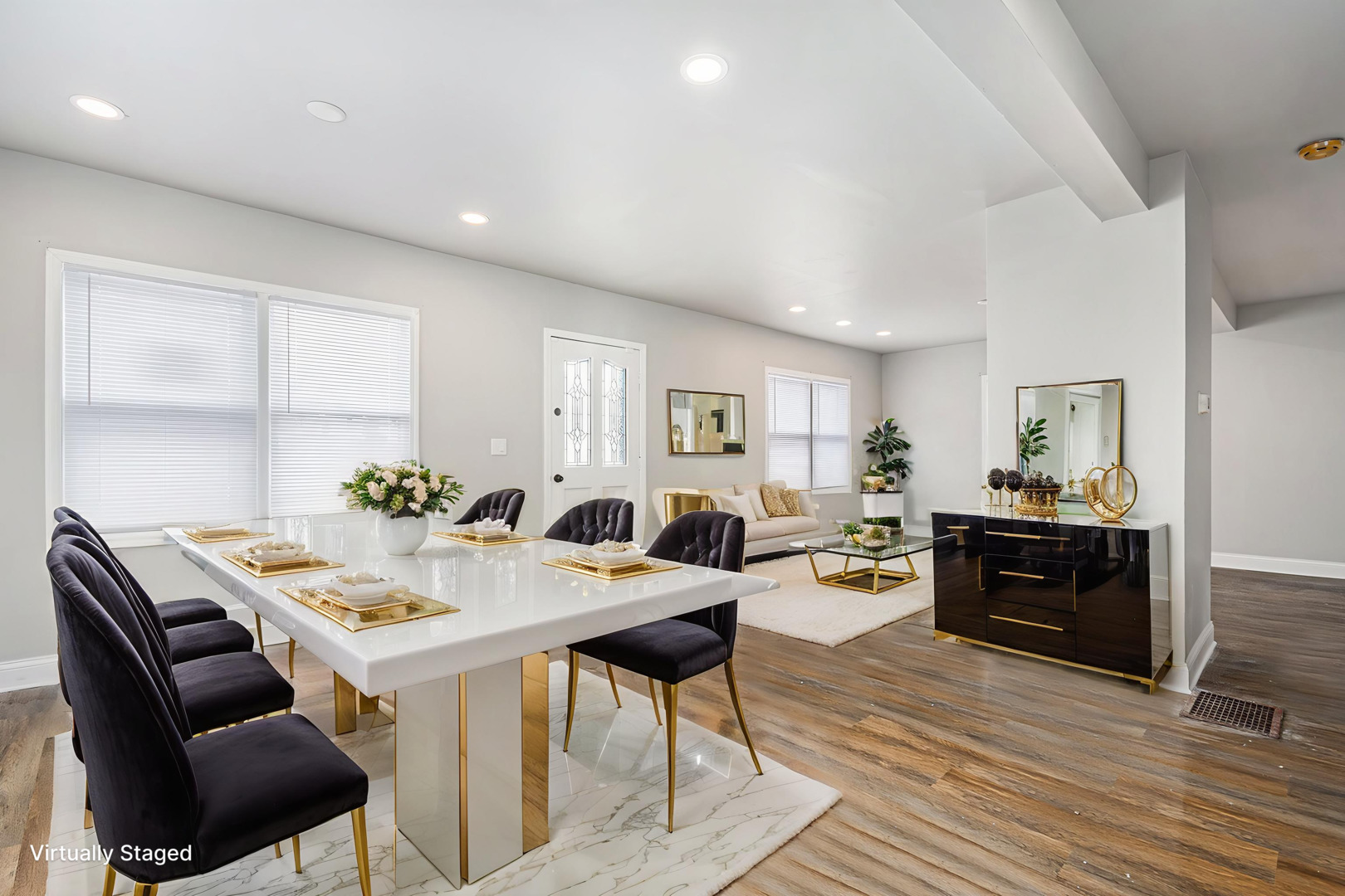 353 202nd Street Chicago Heights, IL 60411 - Photo 5 of 33 a view of a dining room with furniture and wooden floor