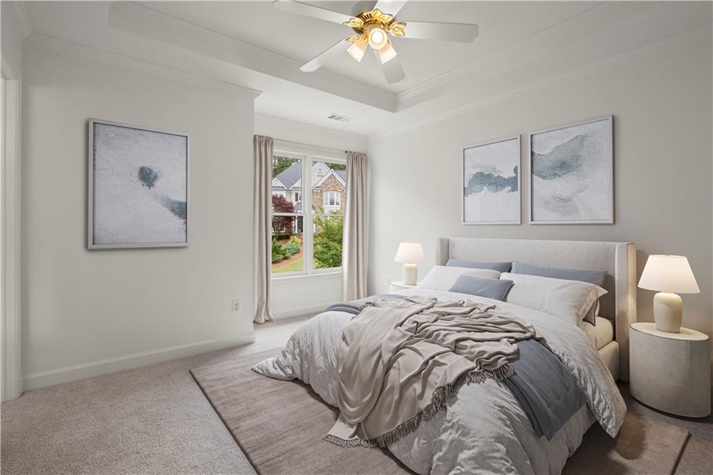 1200 Bay Pointe Terrace Alpharetta, GA 30005 - Photo 27 of 56 a bed room with a bed and a painting on the wall