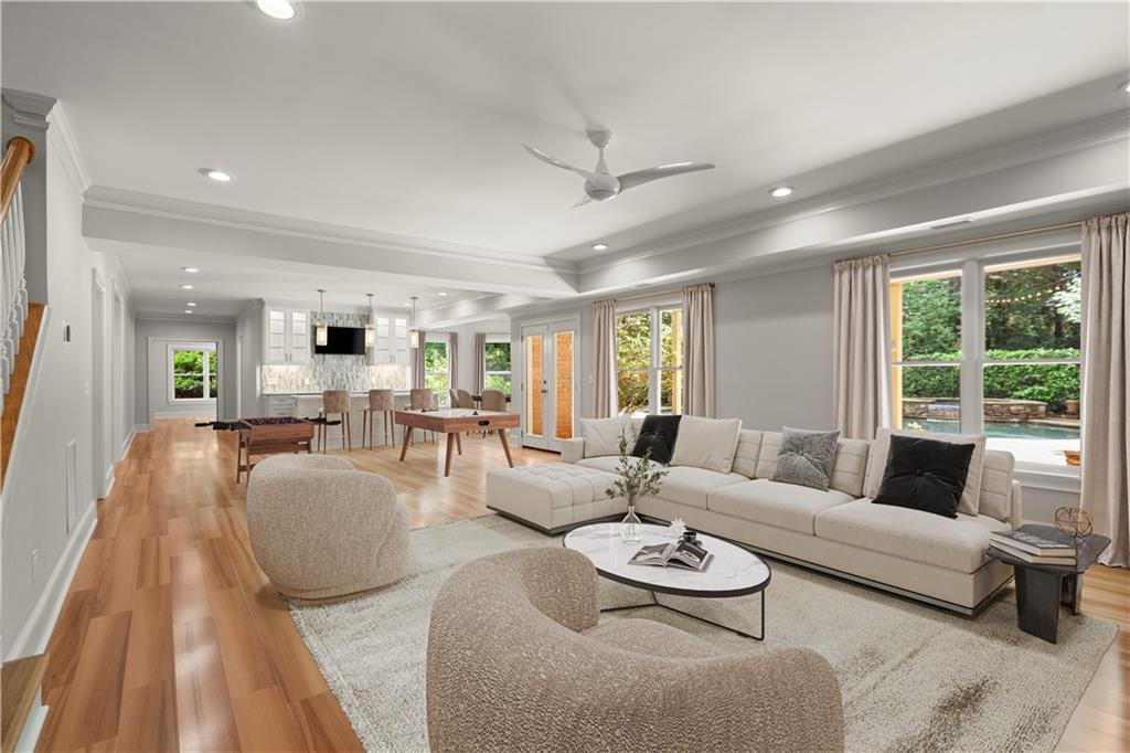 1200 Bay Pointe Terrace Alpharetta, GA 30005 - Photo 33 of 56 a living room with furniture and a large window