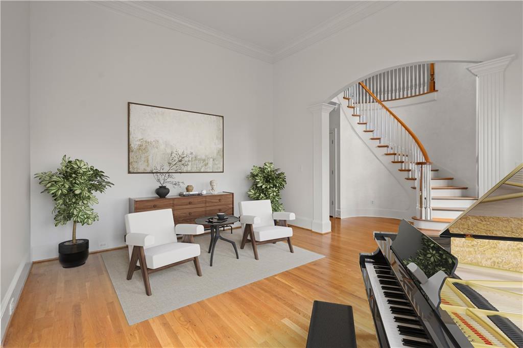 1200 Bay Pointe Terrace Alpharetta, GA 30005 - Photo 7 of 56 a living room with furniture and a potted plant