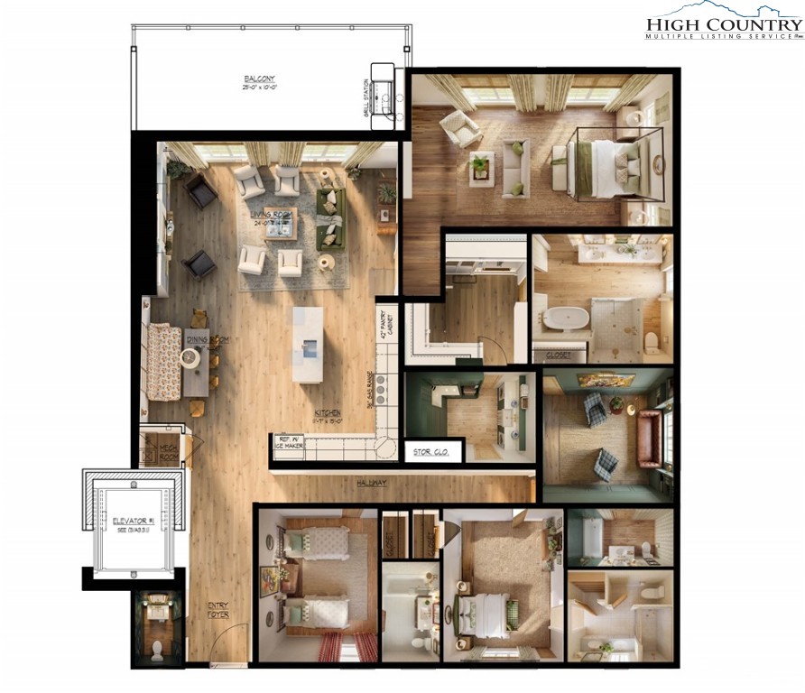 The Raynor Condos, Unit 2D Blowing Rock, NC 28605 - Photo 19 of 22 a picture of a bench in front of a door