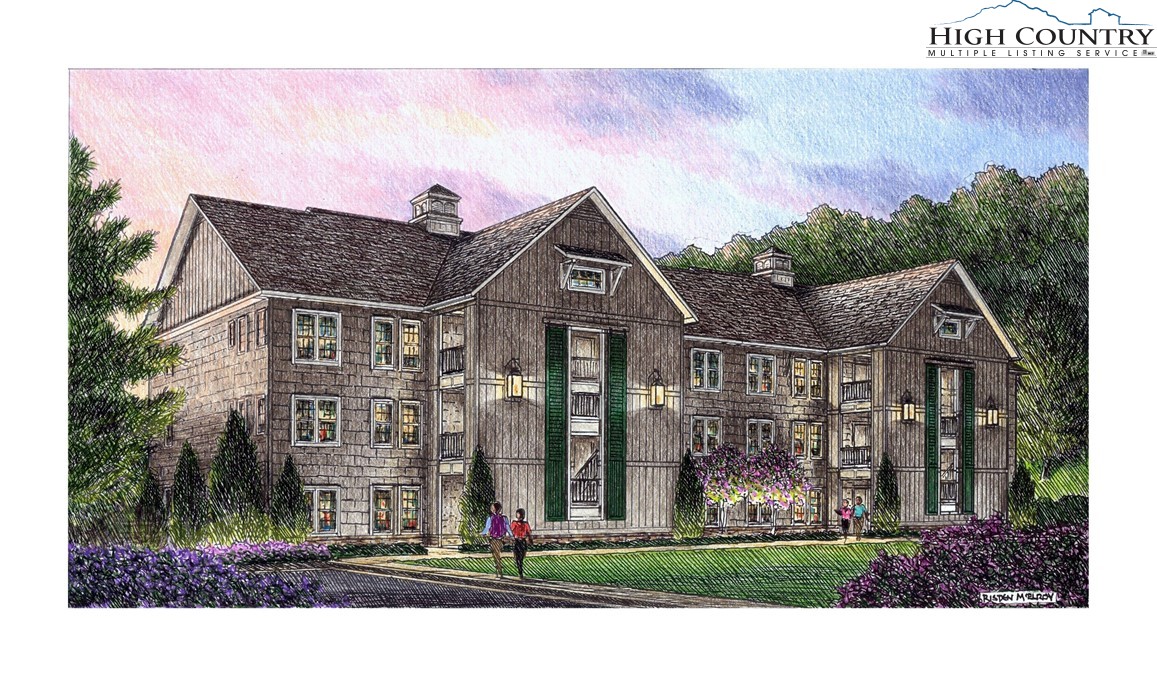 The Raynor Condos, Unit 2D Blowing Rock, NC 28605 - Photo 21 of 22 a front view of a house with a yard