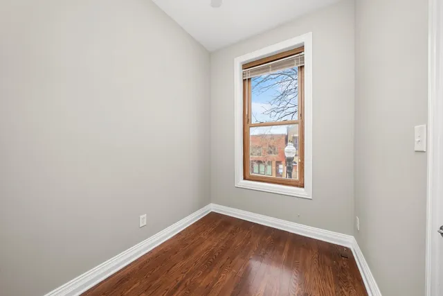 an empty room with a window