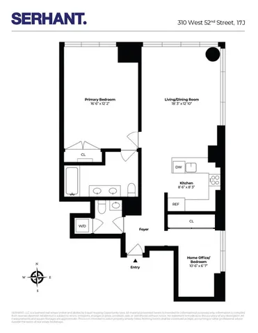 $6,950 | 310 West 52nd Street, Unit 17J | Hell's Kitchen