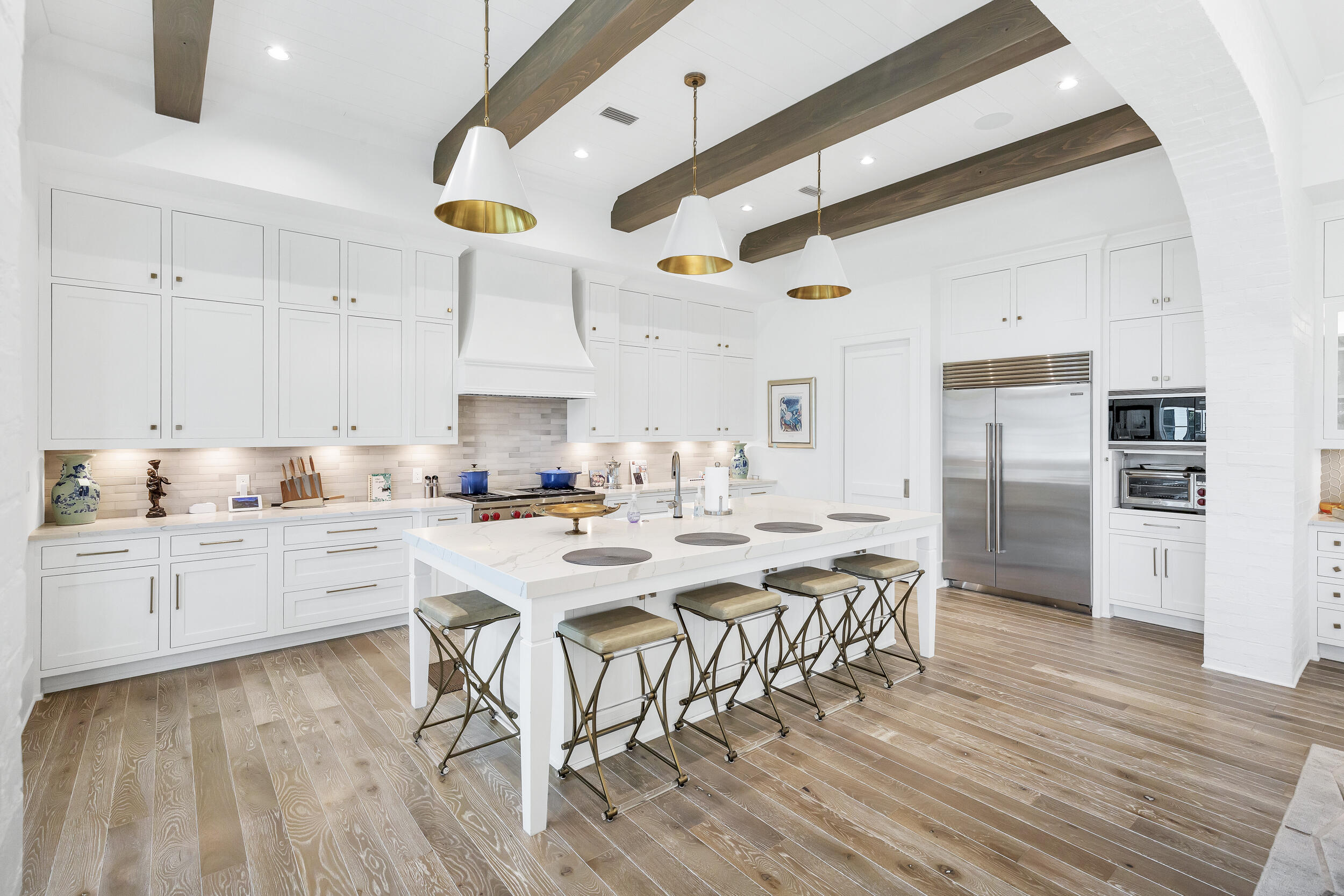 24 Bennett Santa Rosa Beach, FL 32459 - Photo 17 of 74 a kitchen with stainless steel appliances kitchen island granite countertop a sink and cabinets