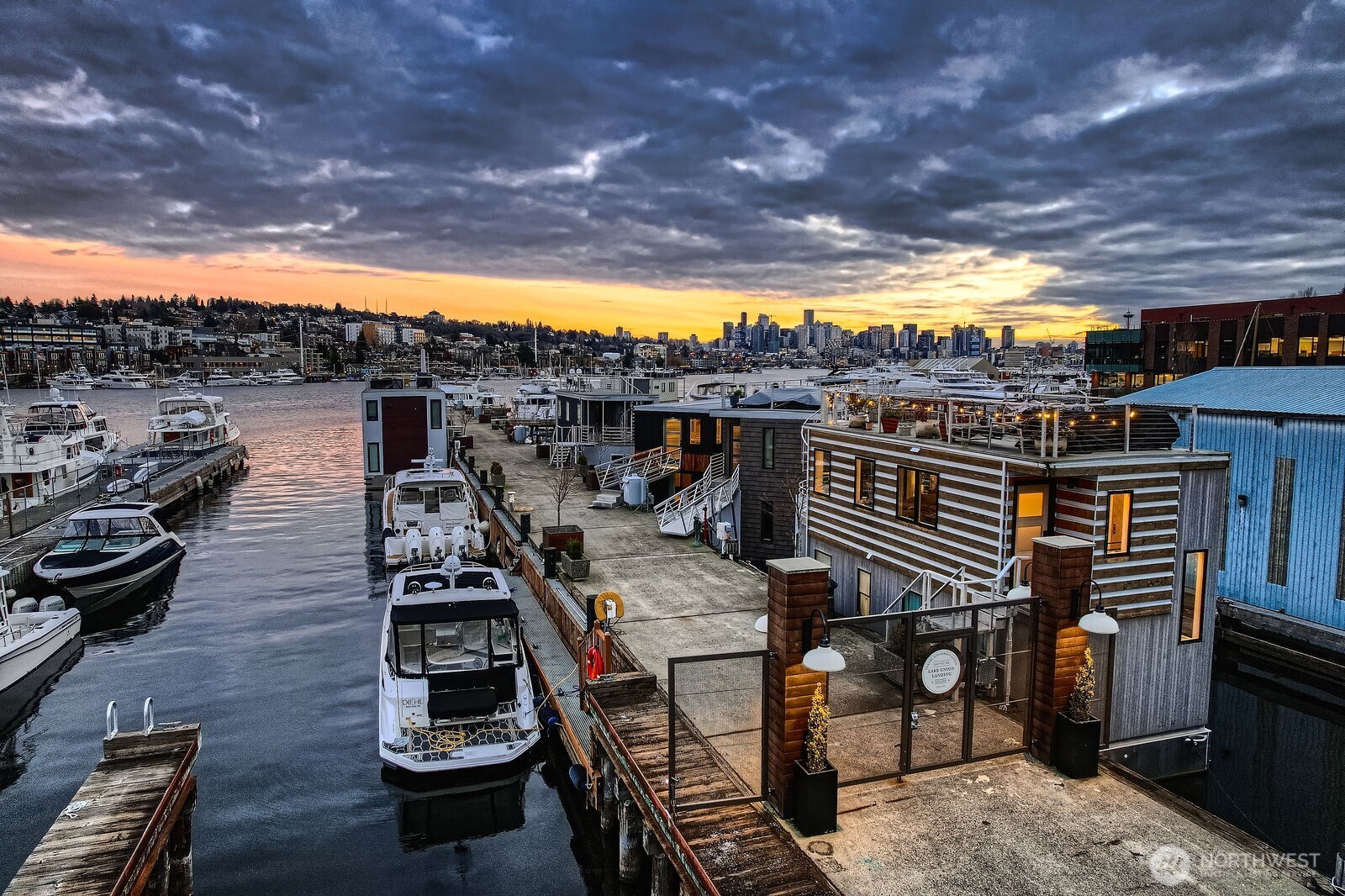 2309 North Northlake Way, Unit 5 Seattle, WA 98103 - Photo 2 of 39 a view of a terrace with furniture and city view