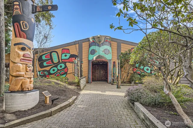 a front view of a building