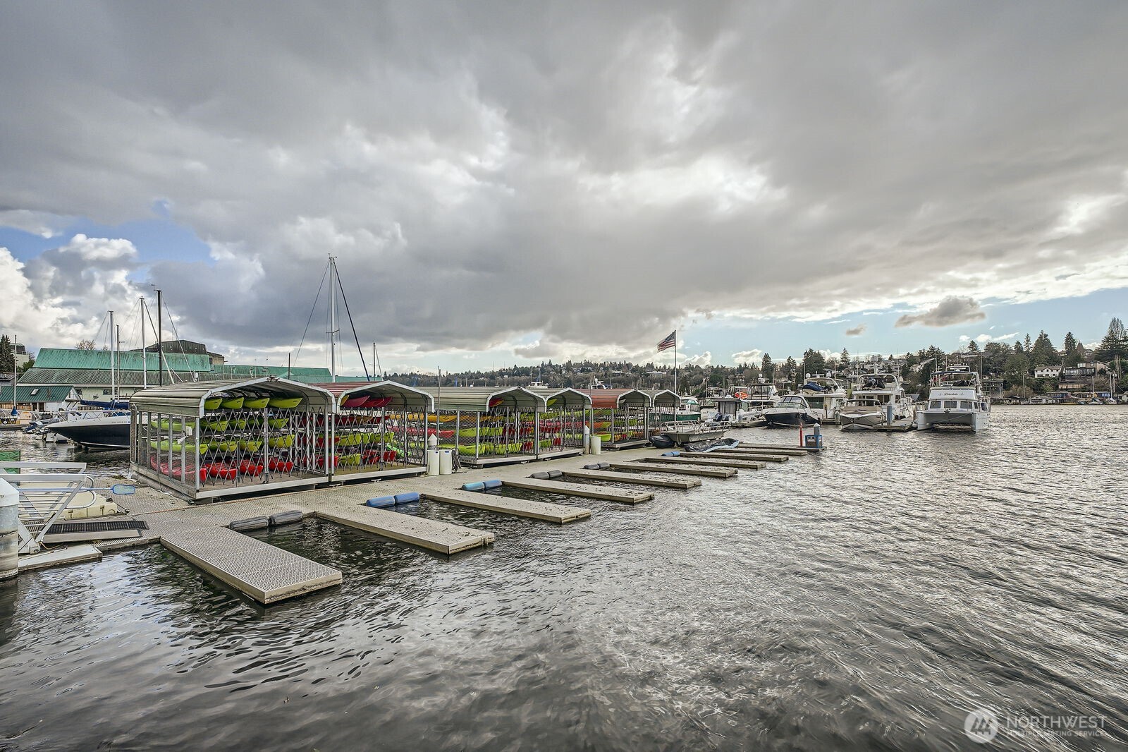 2309 North Northlake Way, Unit 5 Seattle, WA 98103 - Photo 37 of 39 an aerial view of a building with lake view