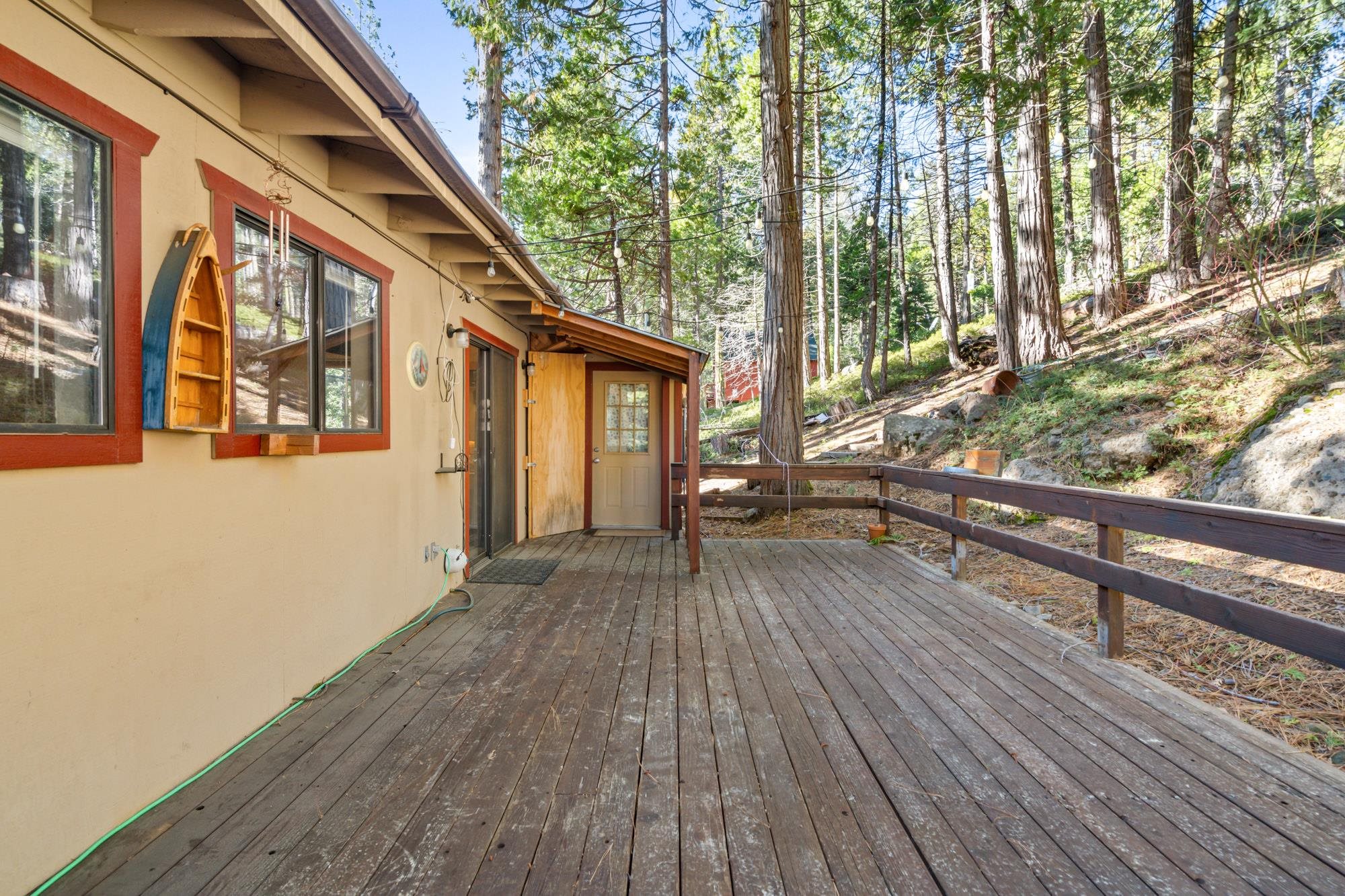 25482 Rebekah Road Long Barn, CA 95335 - Photo 21 of 42 a view of outdoor space with deck and wooden floor