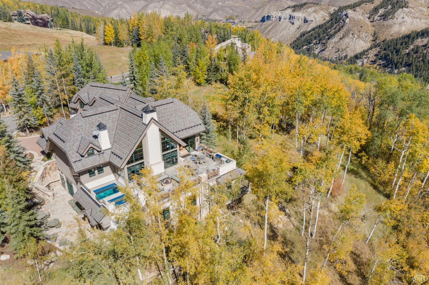 22 Strawberry Park Road Beaver Creek, CO 81620 - Photo 24 of 25 an aerial view of residential house with swimming pool and green space