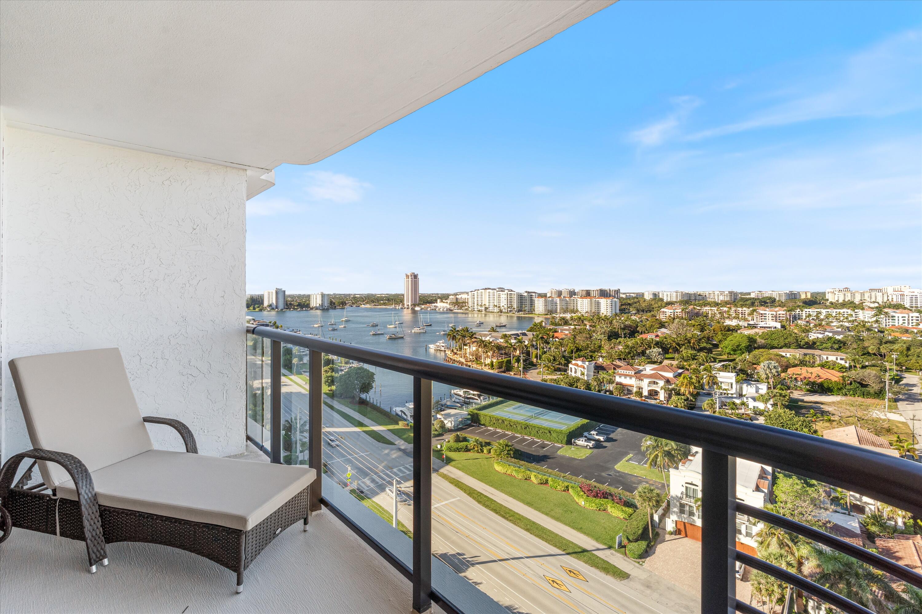 250 South Ocean Boulevard, Unit 14E Boca Raton, FL 33432 - Photo 17 of 27 a view of a balcony with furniture