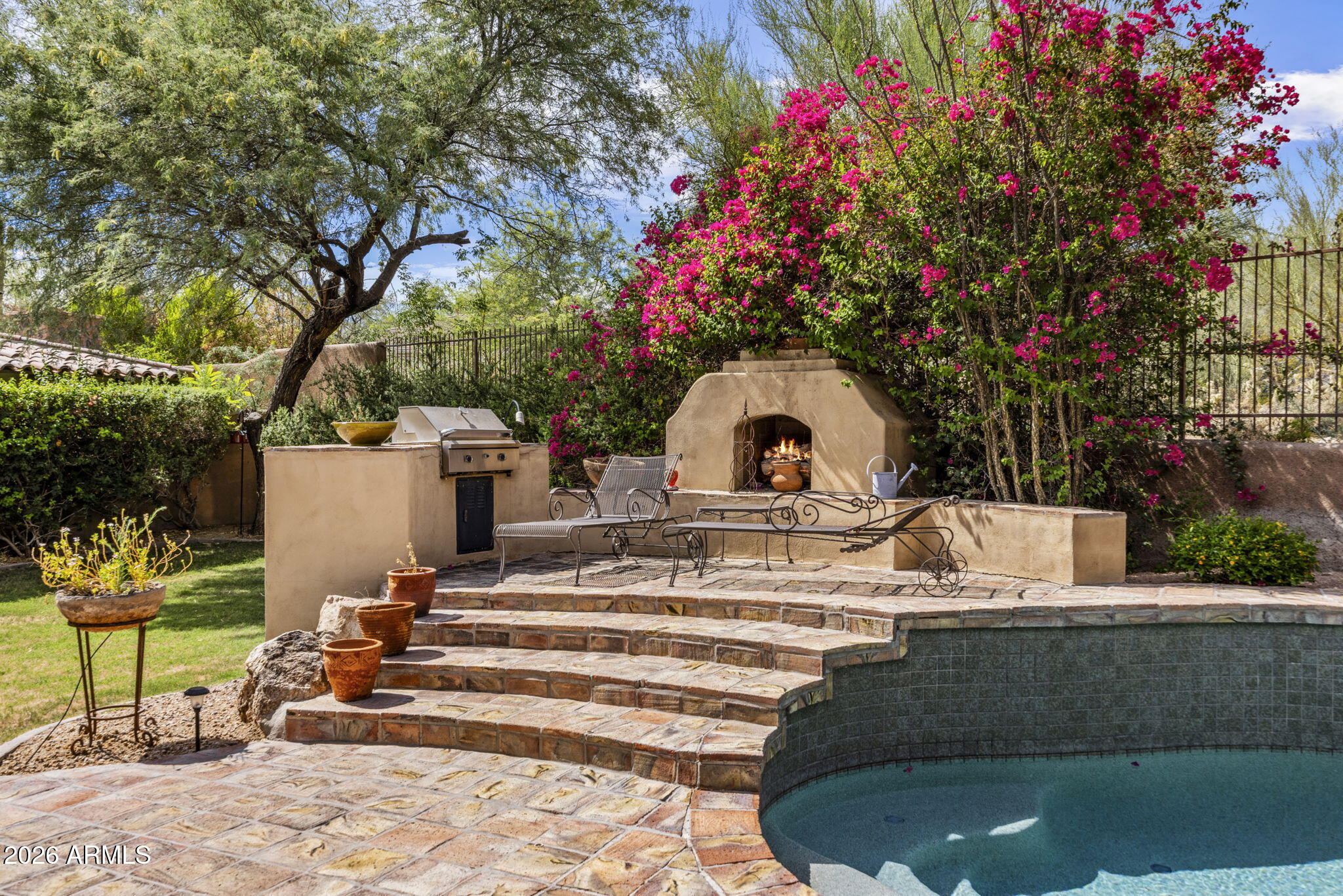9572 East Mountain Spring Road Scottsdale, AZ 85255 - Photo 35 of 41 BBQ & Fireplace