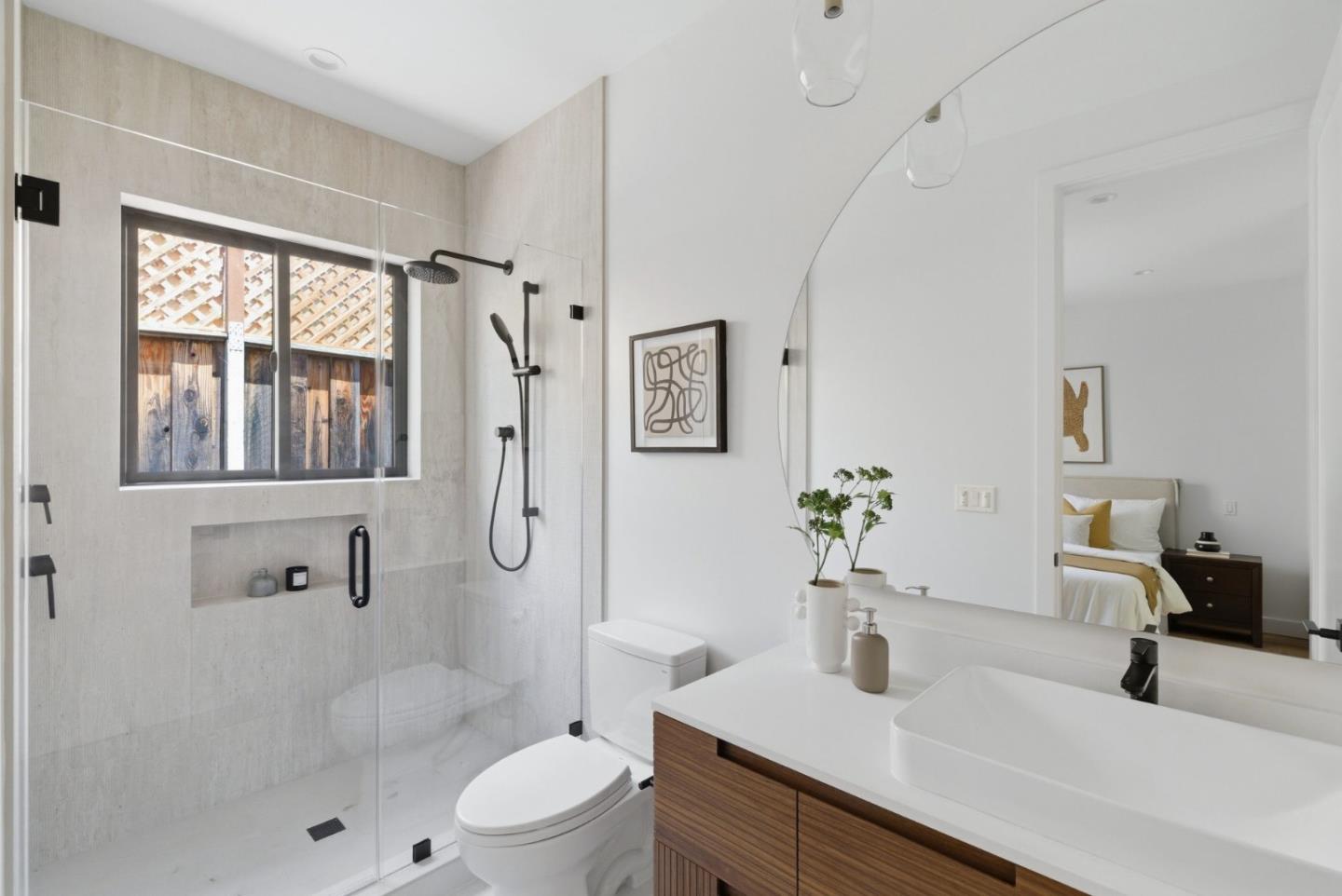 680 North San Antonio Road Los Altos, CA 94022 - Photo 13 of 19 a bathroom with a sink a toilet and shower