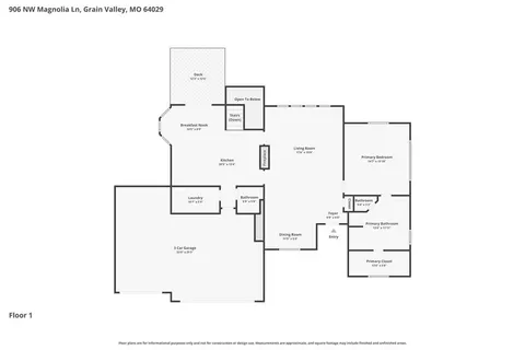$425,000 | 906 Northwest Magnolia Lane, Grain Valley, MO 64029