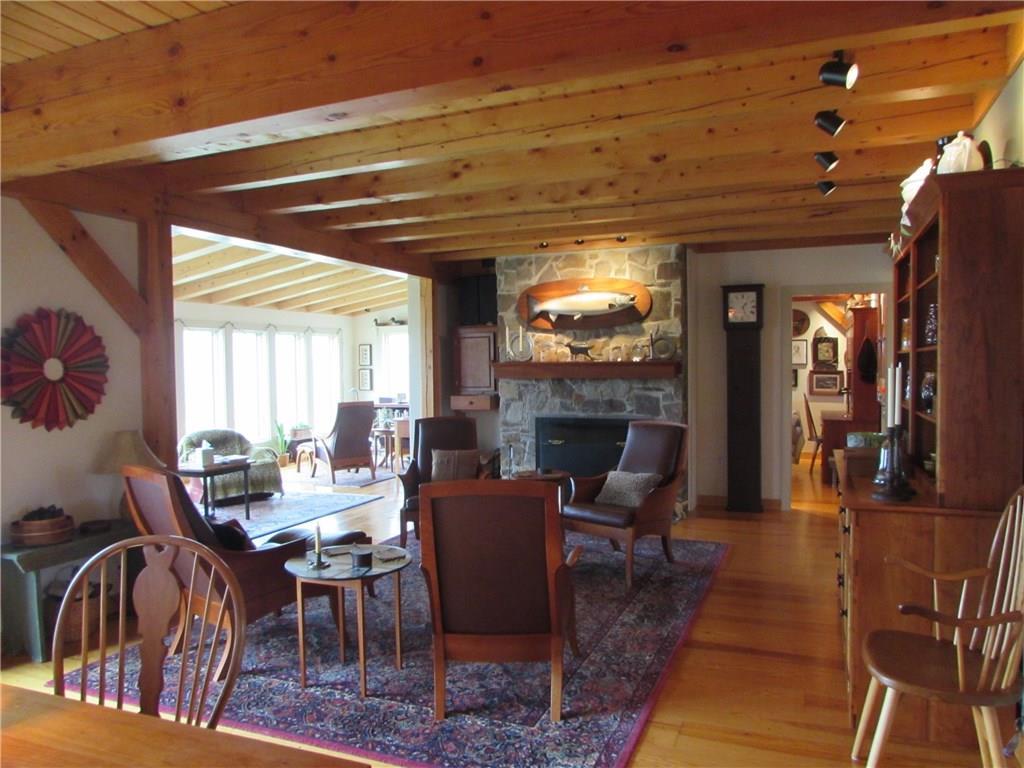 48 Moontide Castine, ME 04421 - Photo 16 of 35 Exposed beams and Pegged Red pine floors