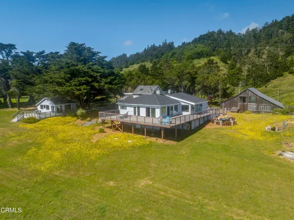 a view of a backyard