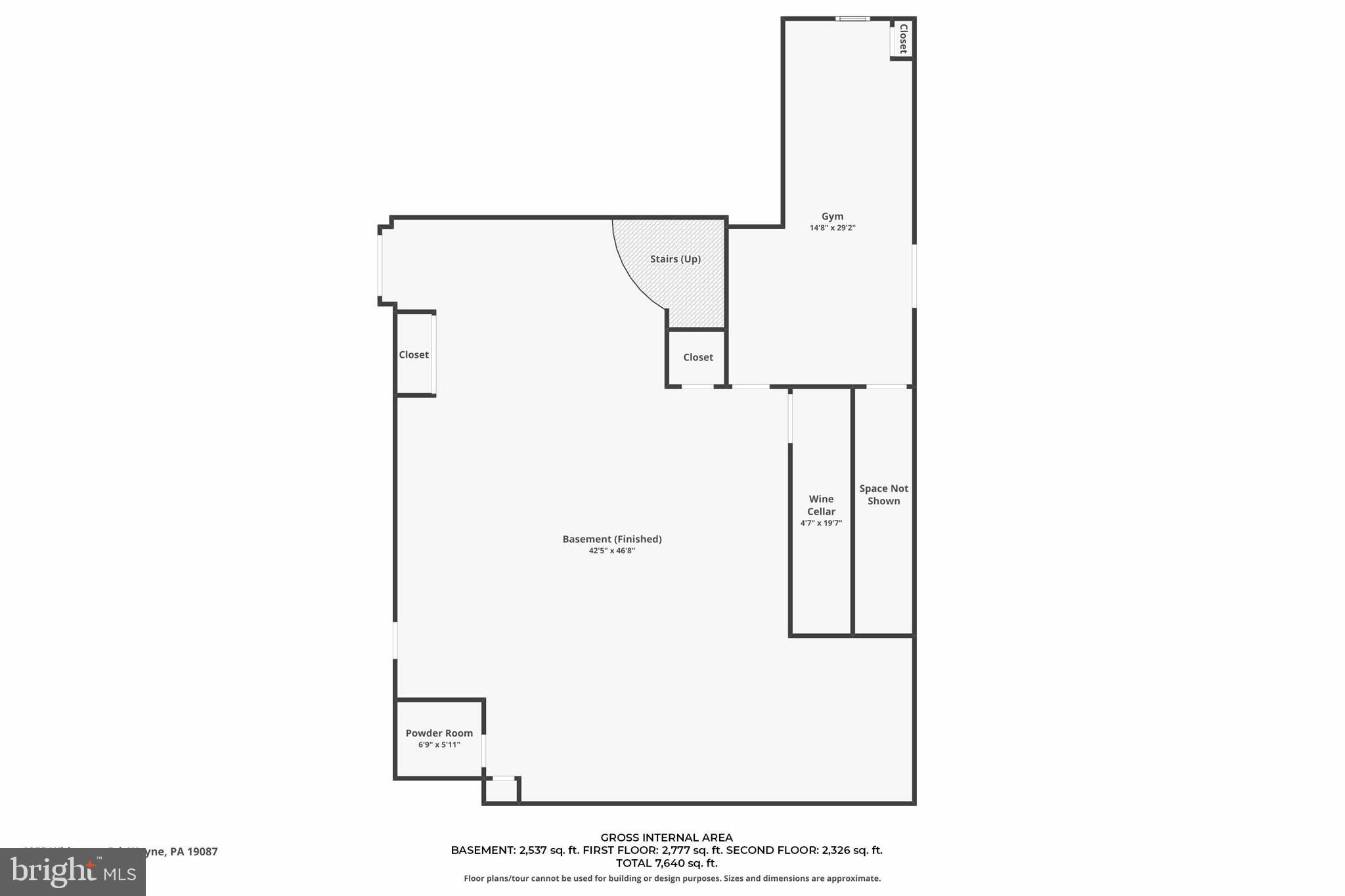 1053 Whitegate Road Wayne, PA 19087 - Photo 51 of 51 Lower Floor Plan