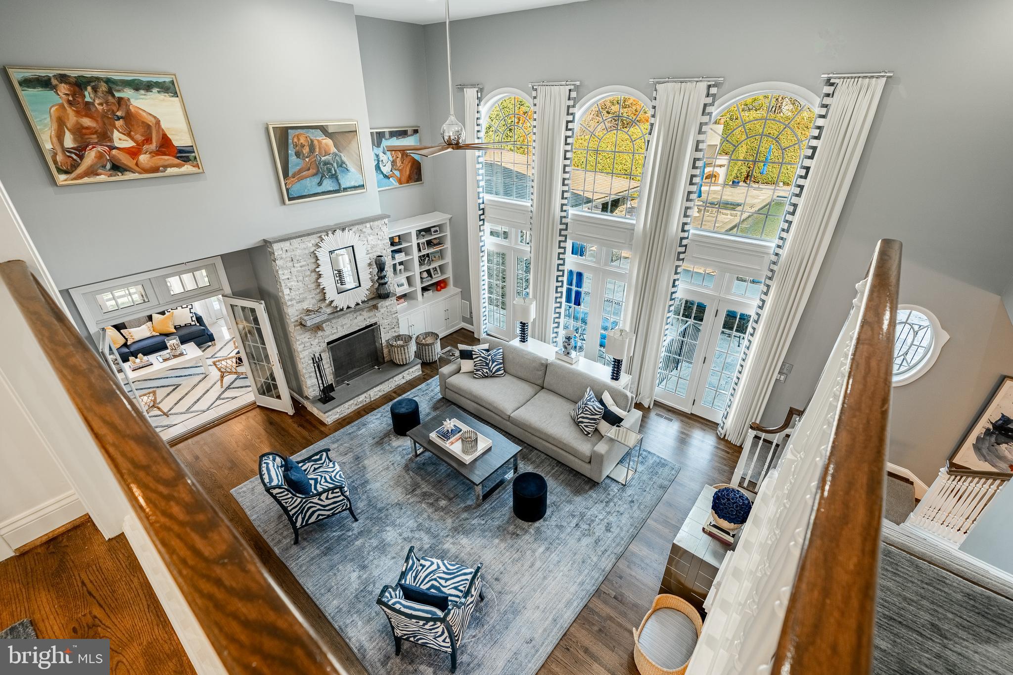 1053 Whitegate Road Wayne, PA 19087 - Photo 8 of 51 Family Room with Custom Window Treatments