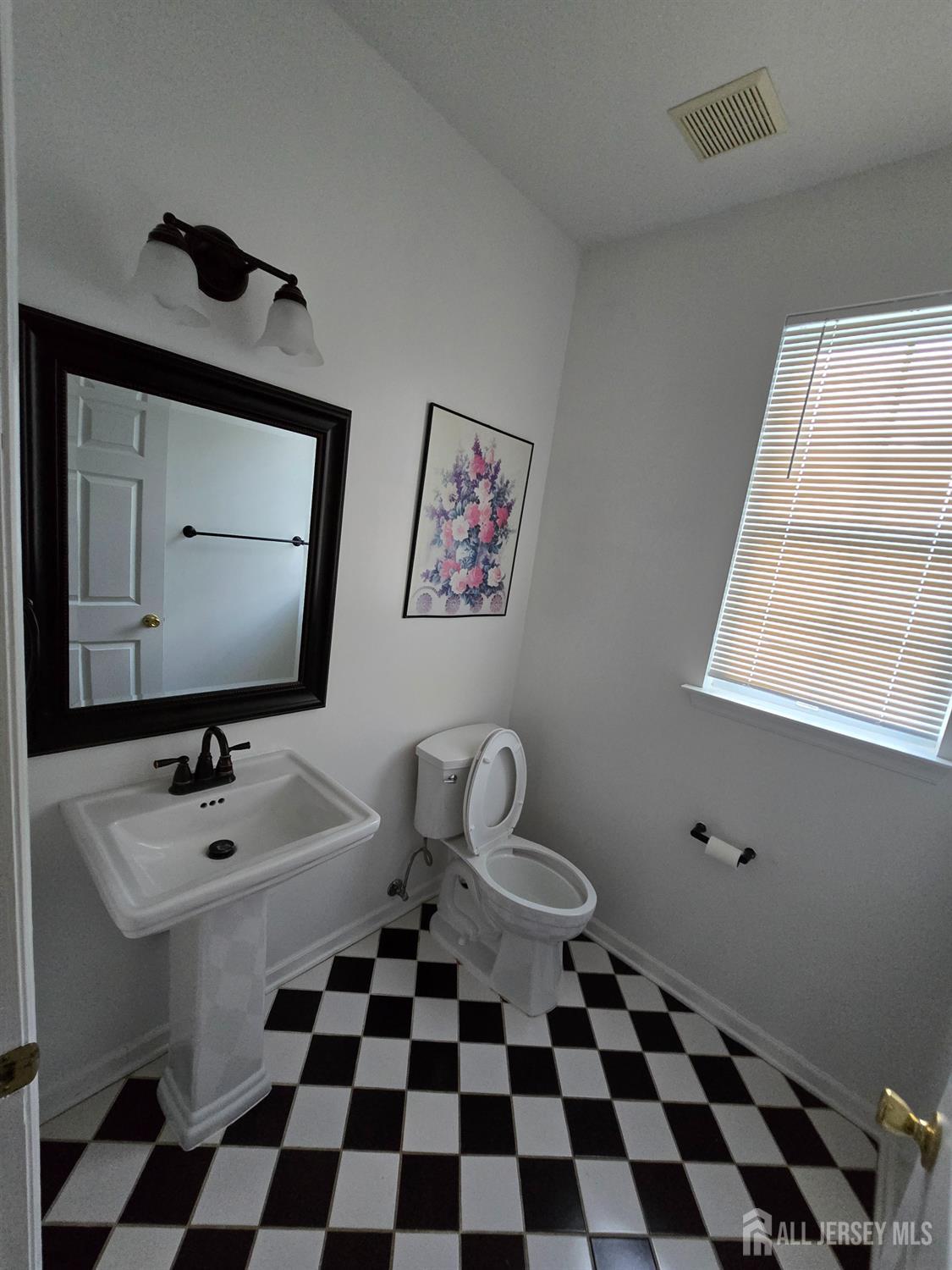 40 Potomac Road Monmouth Junction, NJ 08852 - Photo 14 of 48 a bathroom with a sink a toilet a mirror and shower