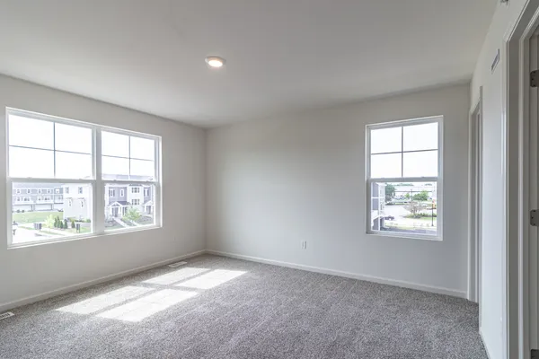 an empty room with a window