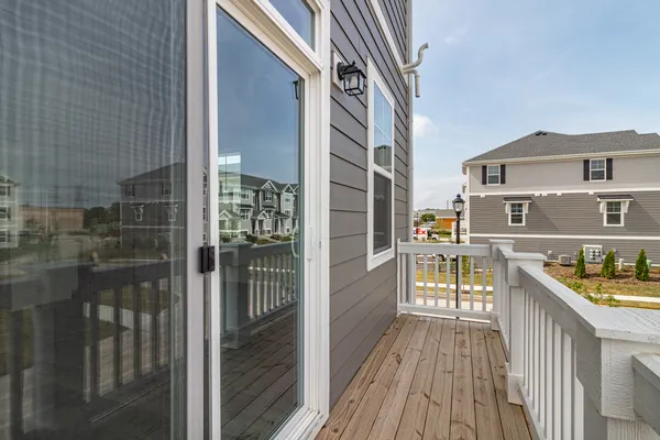 a balcony view with a balcony