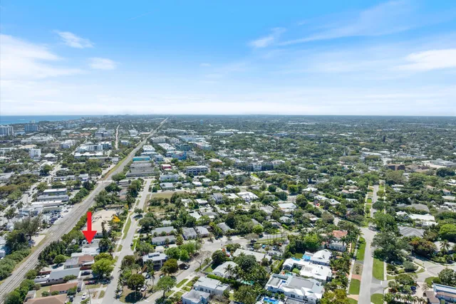 an aerial view of multiple house