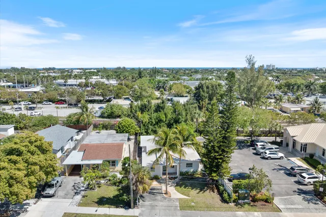 an aerial view of multiple house