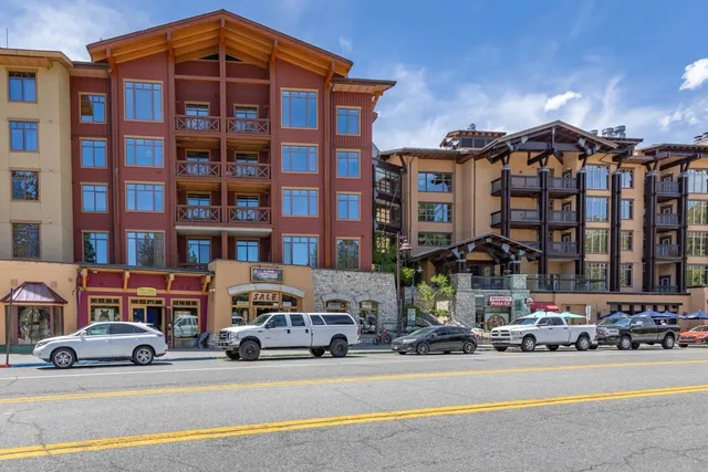 a front view of a building with street view