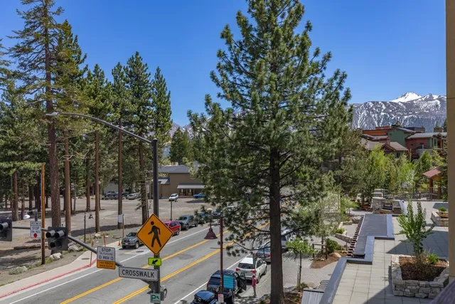 an outdoor space with seating