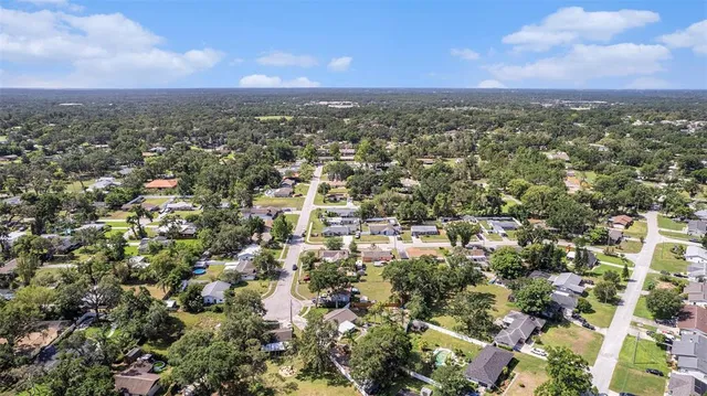 an aerial view of multiple house