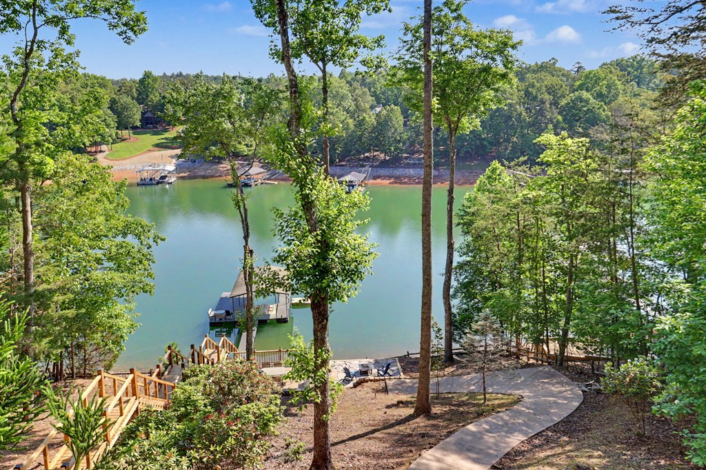 456 Deaver Cove Road Blairsville, GA 30512 - Photo 52 of 83 an aerial view of a house with a yard and lake view