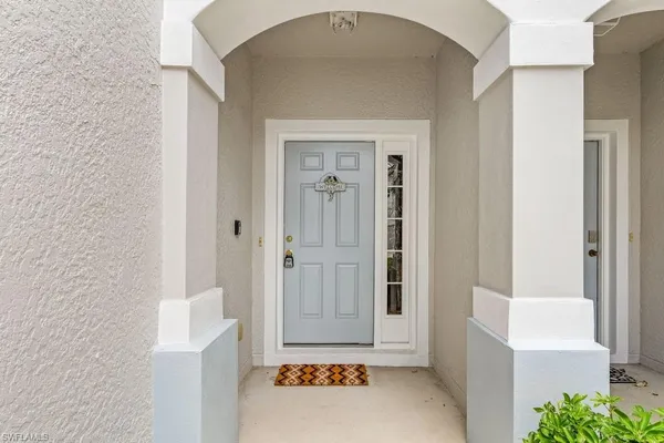 a view of front door of house