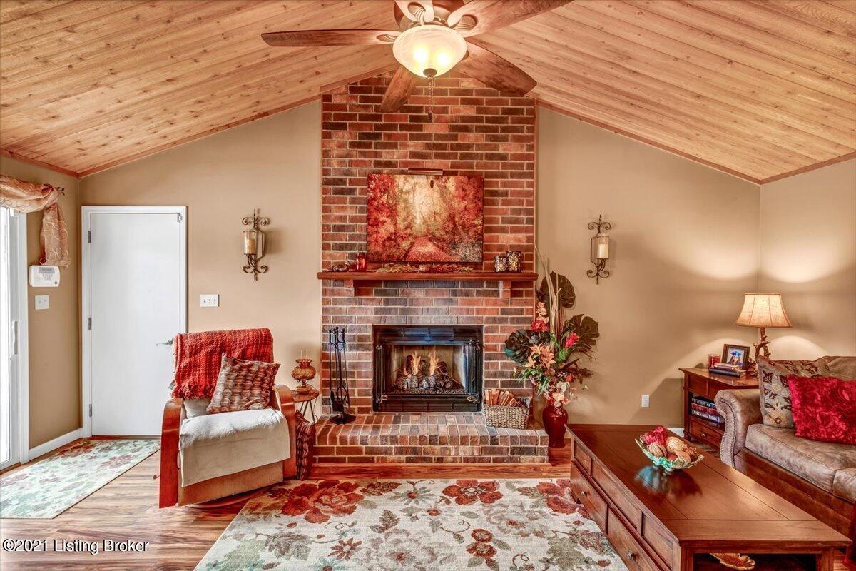 4304 Seagrape Road Louisville, KY 40299 - Photo 12 of 33 Brick fireplace with gas logs