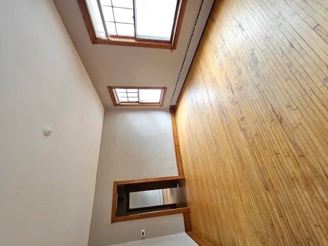 a bathroom with a window