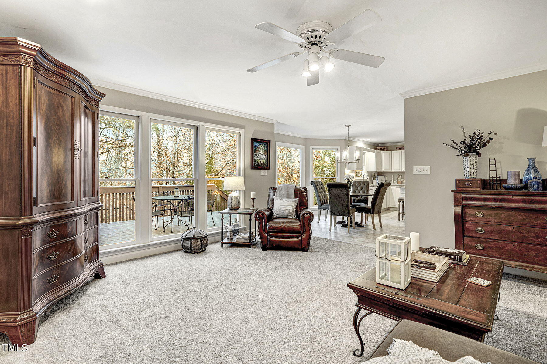 113 Waterfall Court Cary, NC 27513 - Photo 15 of 30 a living room with furniture and a flat screen tv