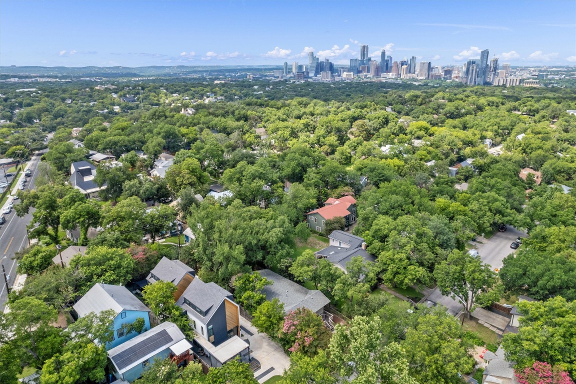 2116 Glendale Place Austin, TX 78704 - Photo 2 of 24 an aerial view of residential houses with outdoor space and trees