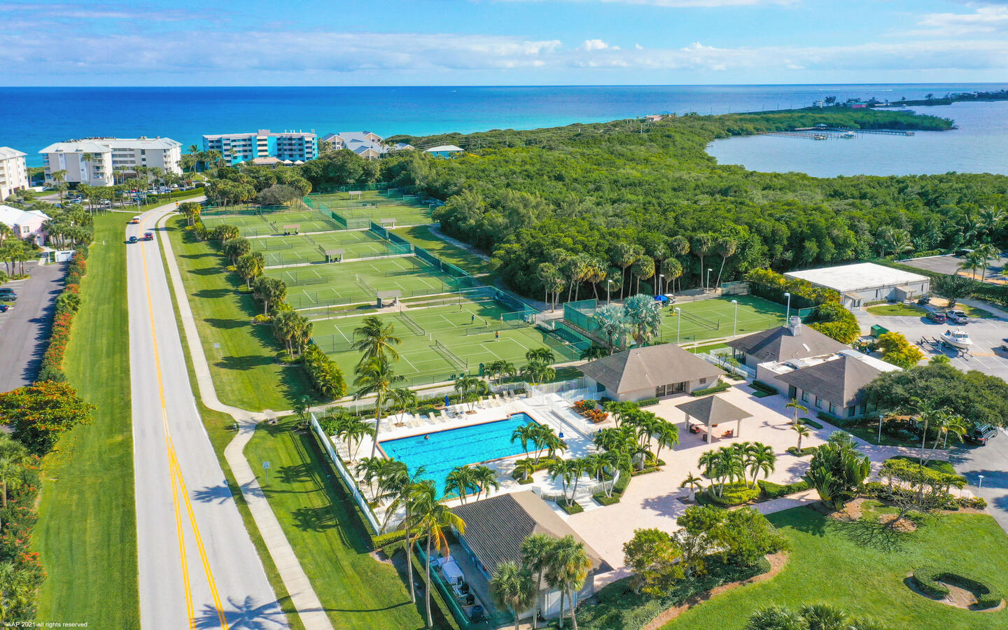 40 Northeast Plantation Road, Unit 306 Jensen Beach, FL 34957 - Photo 21 of 23 Inlet Village Pool Tennis on Hutchinson