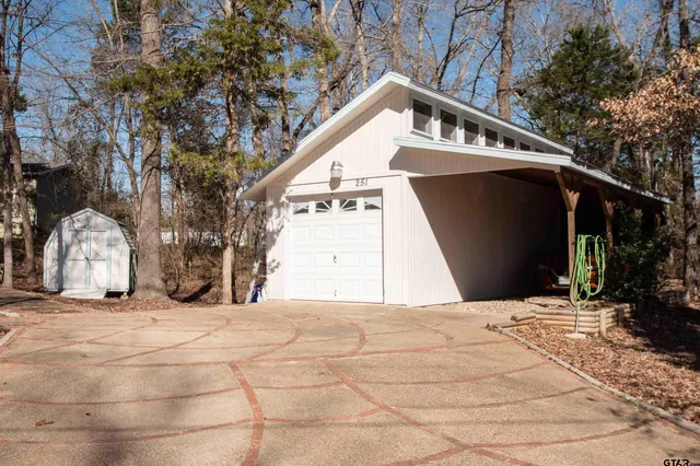 a house with trees in front of it