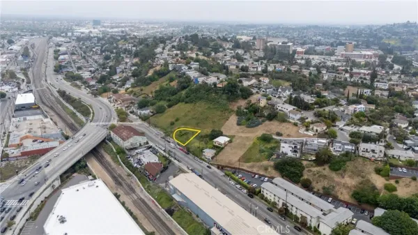 an aerial view of a city